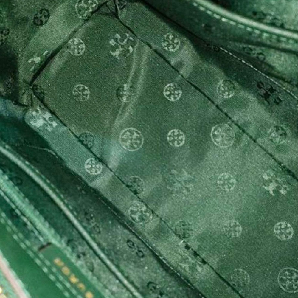 【TORY BURCH】素面皮革托特包-祖母綠-細節圖4