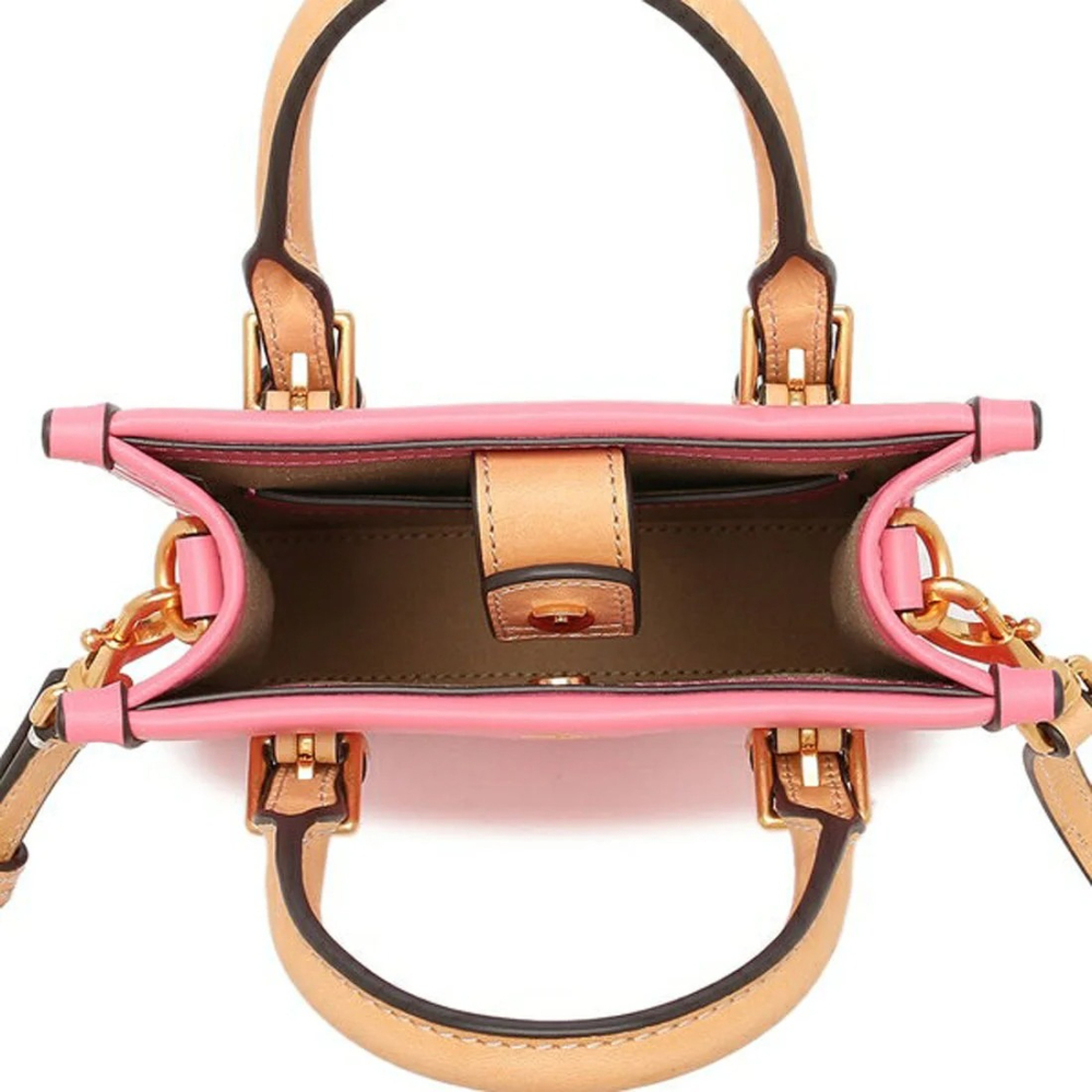 【TORY BURCH】琴譜兩用包-玫瑰粉色-細節圖3