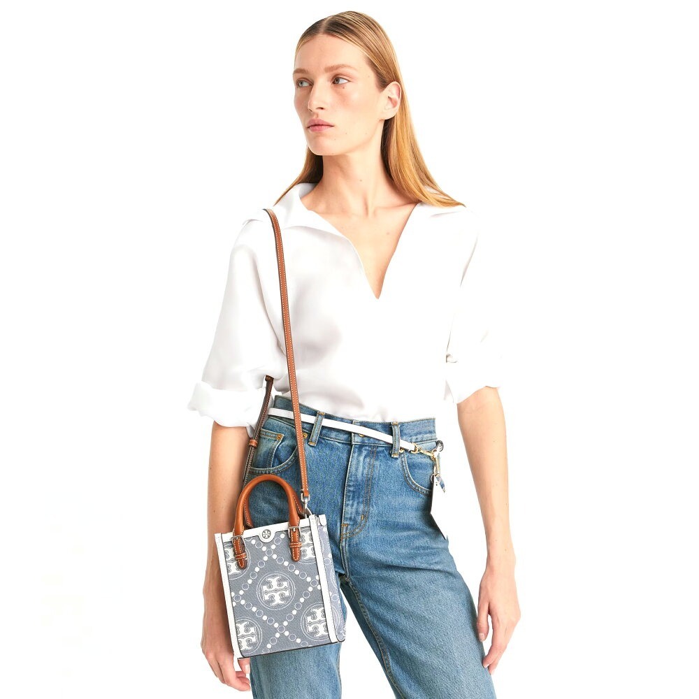 【TORY BURCH】琴譜兩用包-灰白色-細節圖5