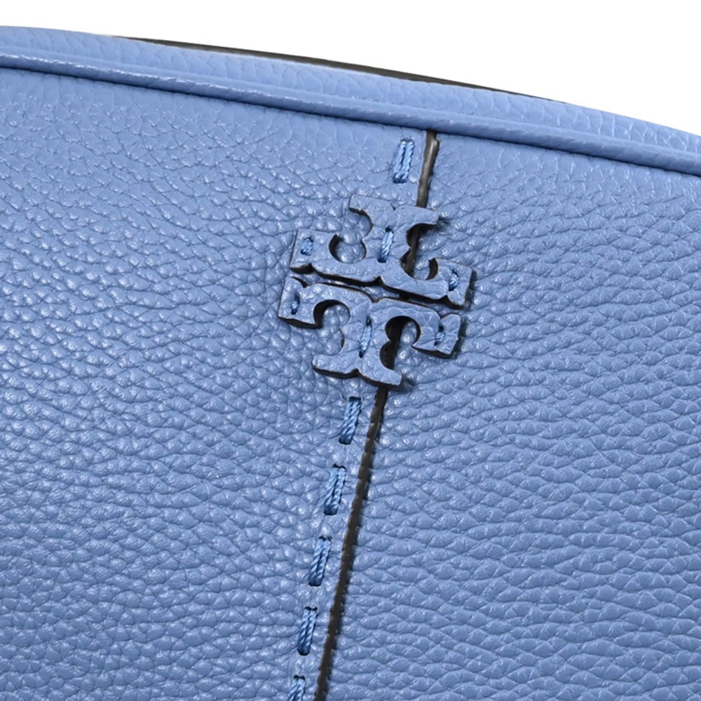 【TORY BURCH】荔枝皮革相機包-水藍色-細節圖5