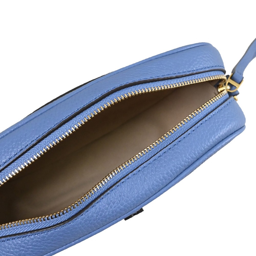 【TORY BURCH】荔枝皮革相機包-水藍色-細節圖6