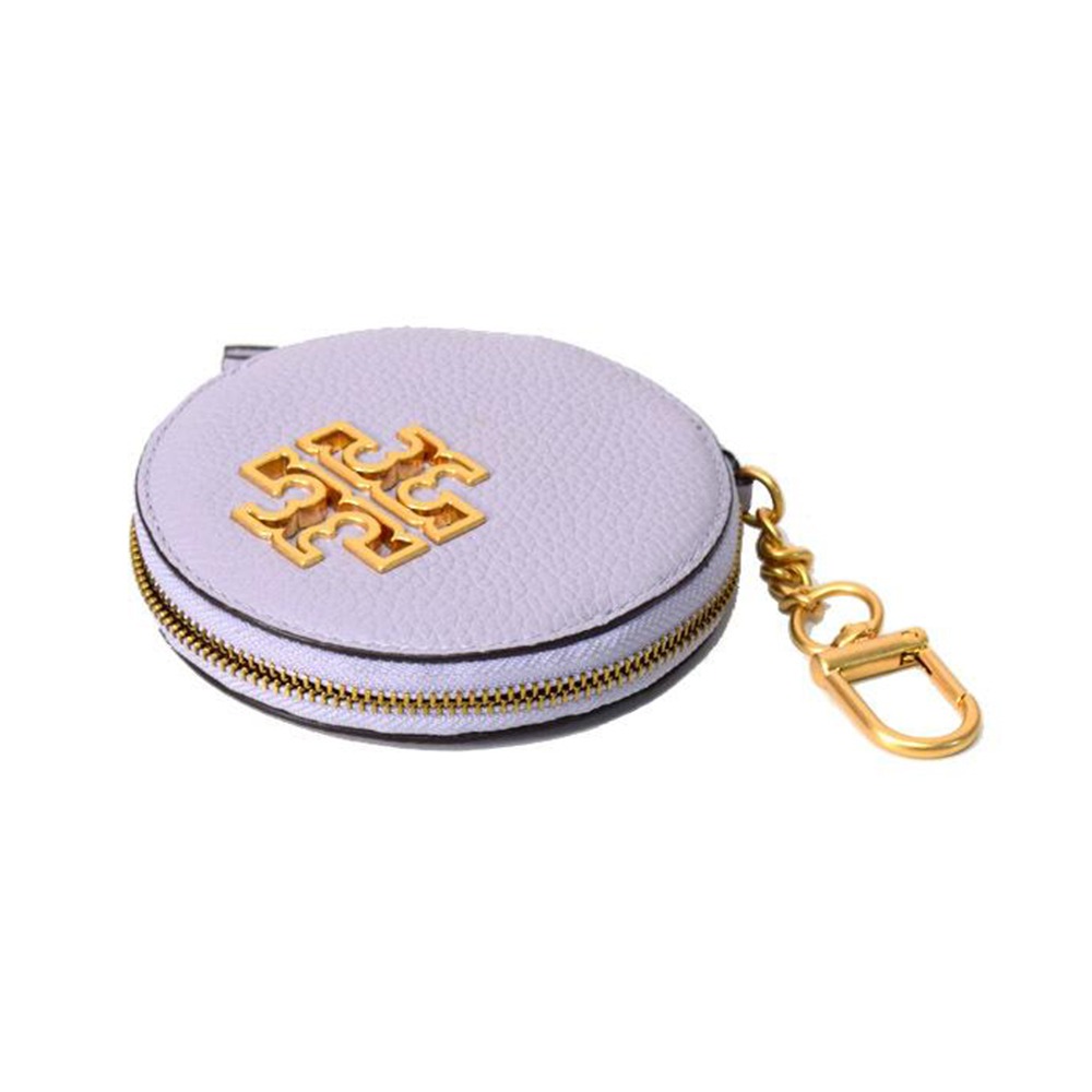 【TORY BURCH】圓形拉鍊零錢包-薰衣草紫-細節圖3