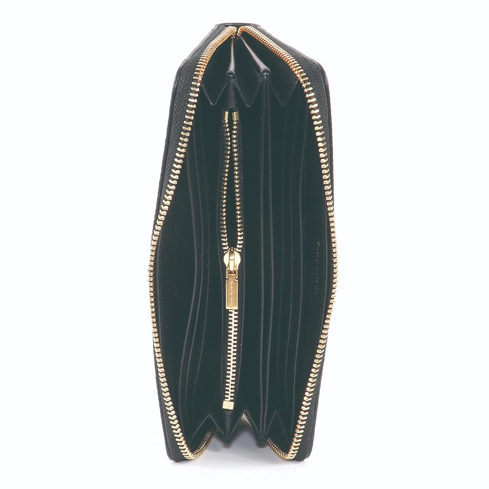 【TORY BURCH】縫線ㄇ型拉鍊長夾-黑-細節圖2