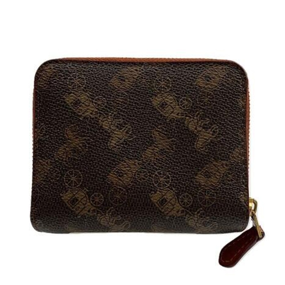 【COACH】愛心拉鍊短夾-咖啡紅-細節圖2