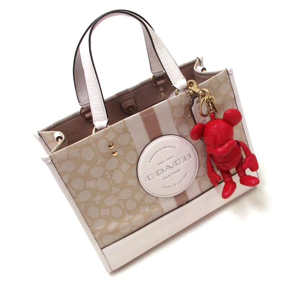 【COACH】x 迪士尼皮革米奇吊飾-紅-細節圖2