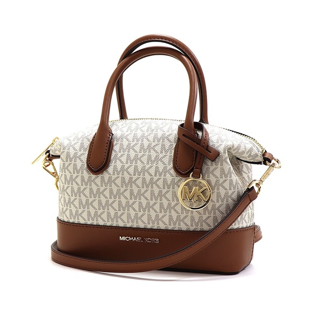 【MICHAEL KORS】老花皮革兩用包-香草焦糖-細節圖2
