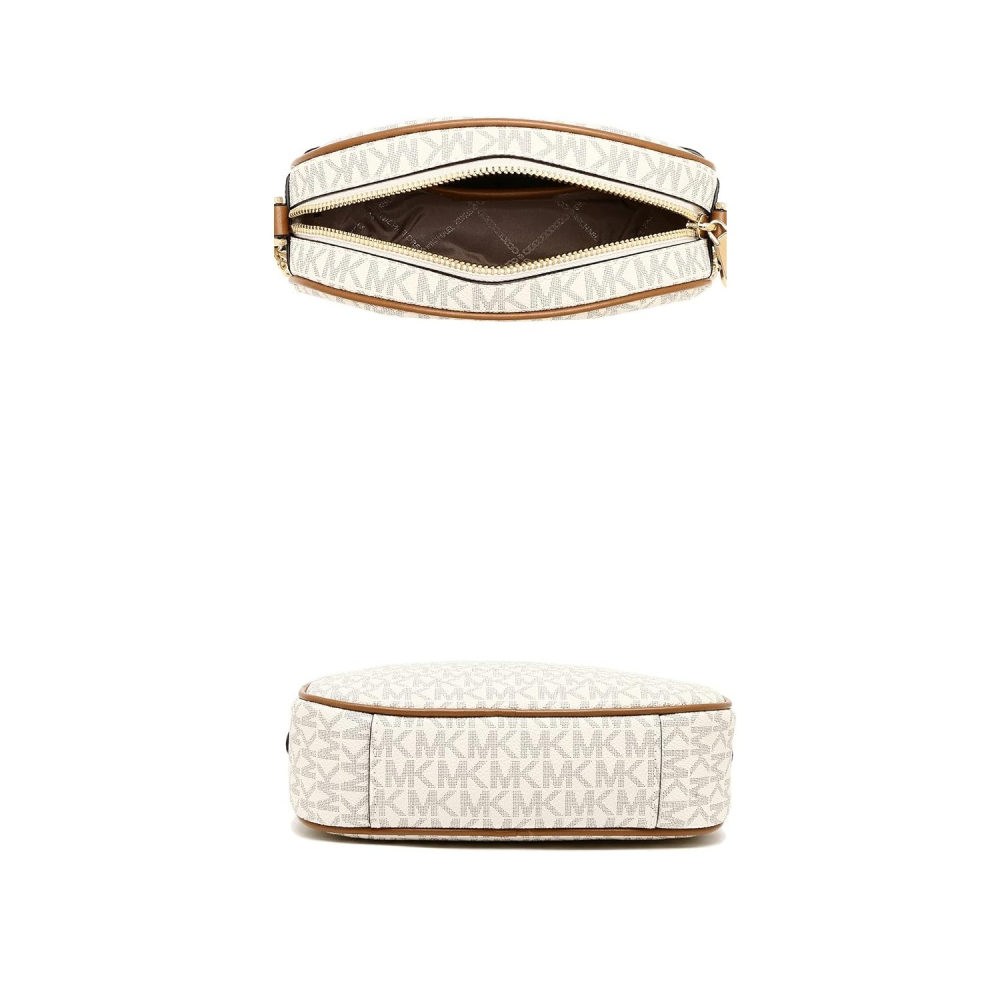 【MICHAEL KORS】PVC防刮皮革鍊條斜背包-香草白-細節圖4