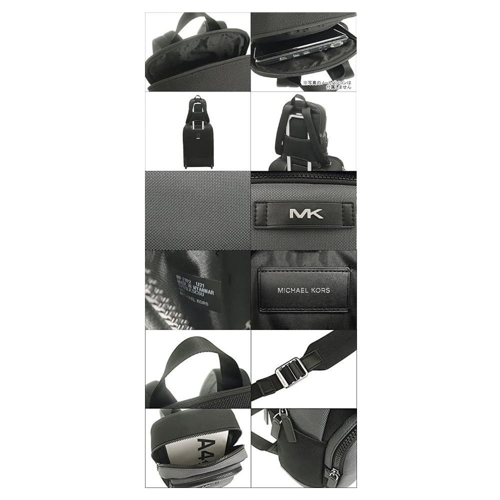 【MICHAEL KORS】尼龍公事後背包-灰黑-細節圖3