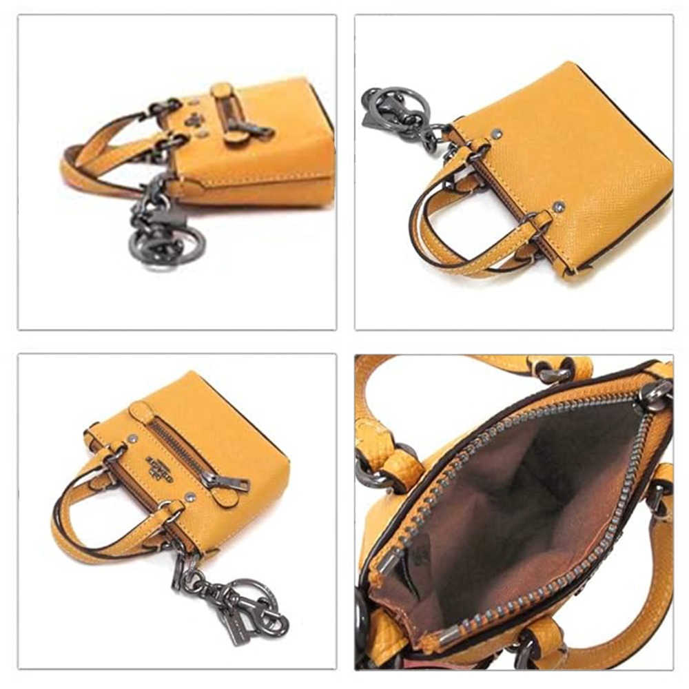 【COACH】托特包造型零錢包-桔黃-細節圖2