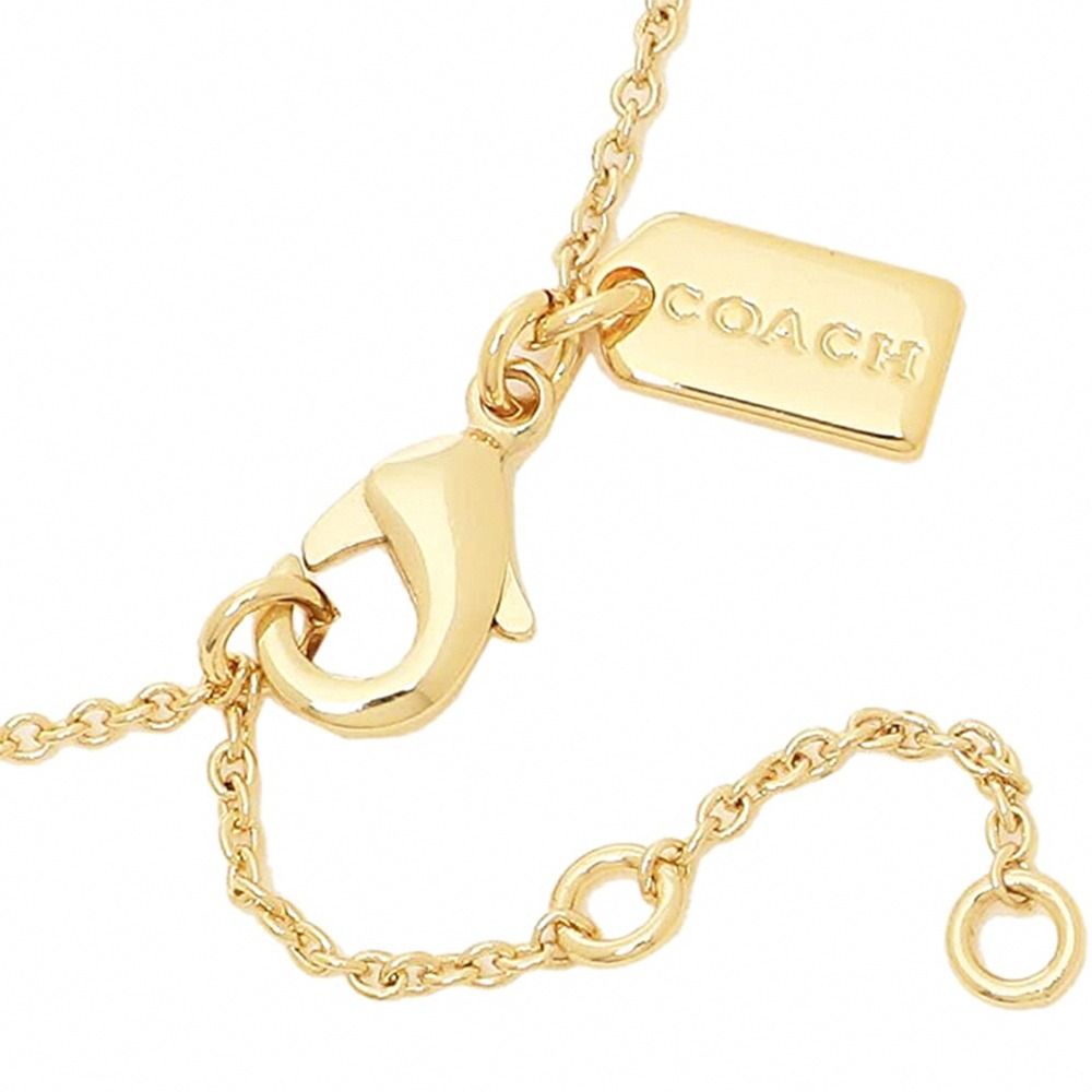 【COACH】心型項鍊-金色-細節圖4