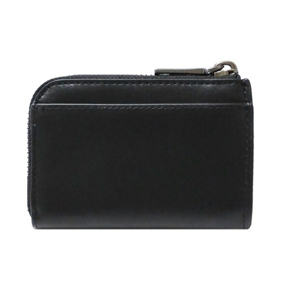 【COACH】鑰匙扣環拉鍊零錢包-黑色-細節圖2