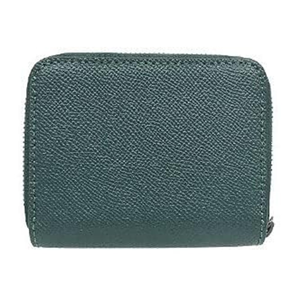 【COACH】防刮皮革三折短夾-森林綠-細節圖2