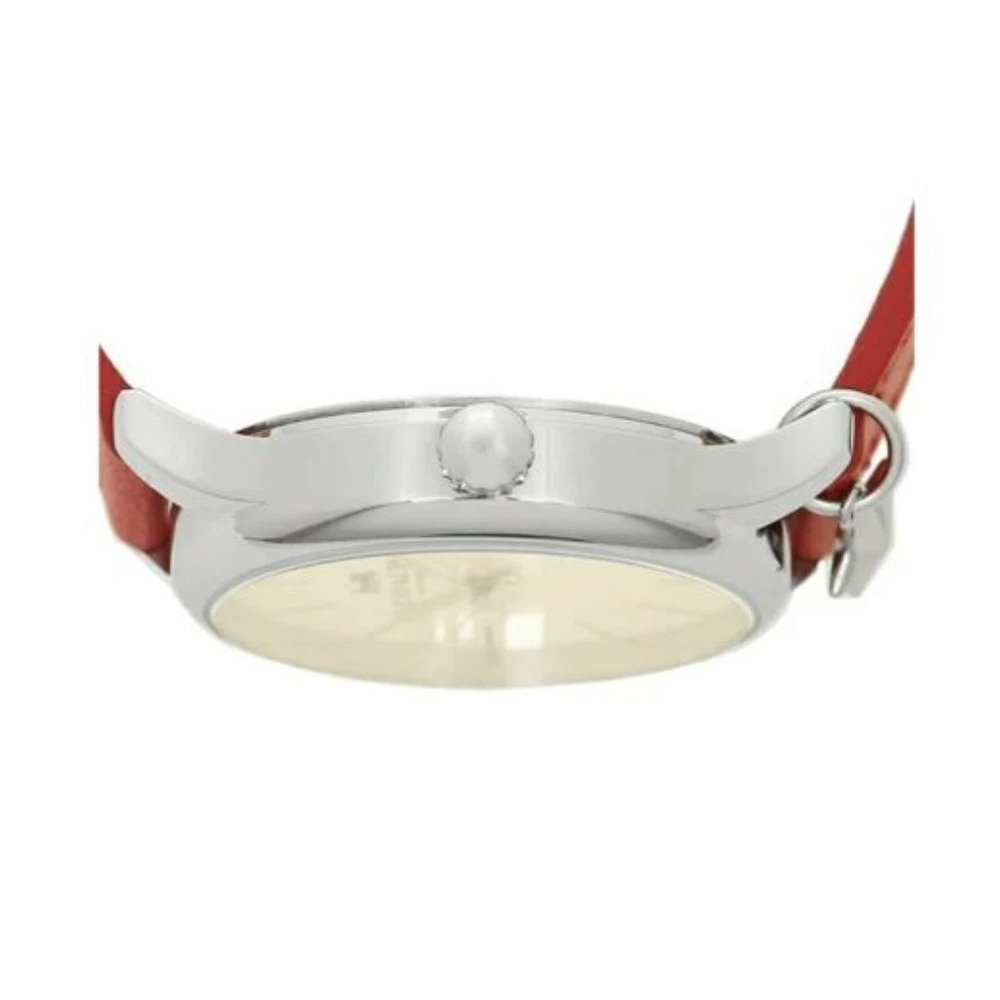 【COACH】皮革綴飾腕錶-紅色-細節圖4