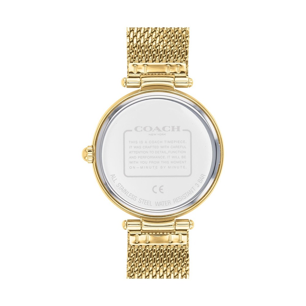 【COACH】花朵鑲鑽腕錶-金色-細節圖3
