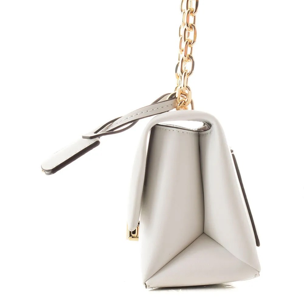 【MICHAEL KORS】皮革+鍊條翻蓋肩背包-灰-細節圖2