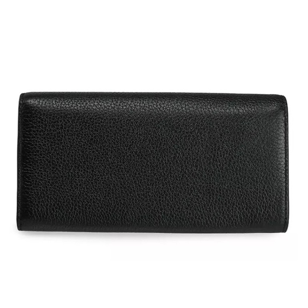 【TORY BURCH】簍空雙T-LOGO釦式長夾-黑色-細節圖2