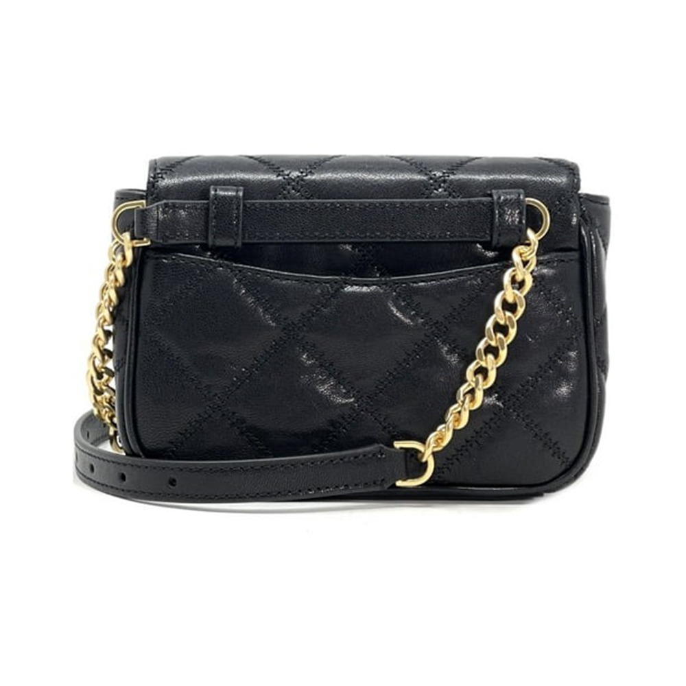 【TORY BURCH】菱格紋腰包/側背兩用鍊包-黑色-細節圖2