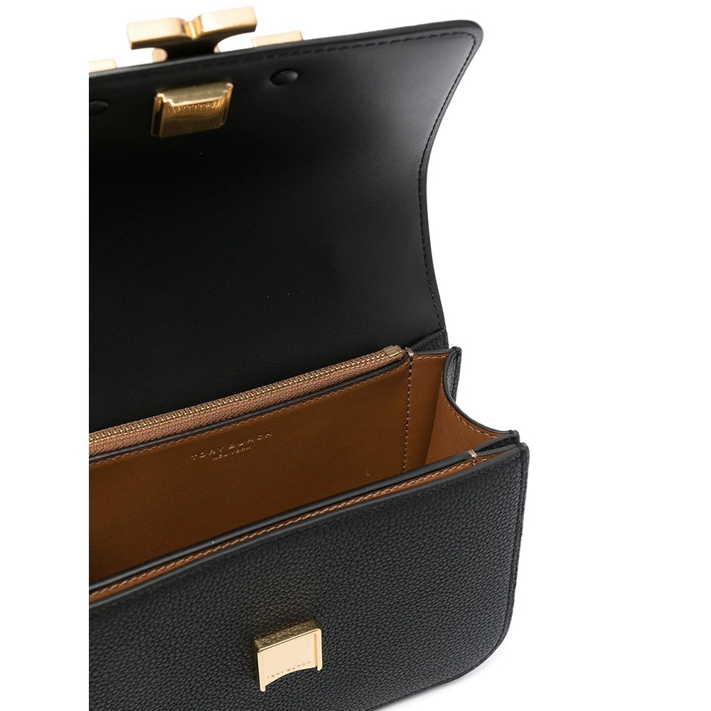 【TORY BURCH】雙T-LOGO小金磚包-黑色-細節圖4