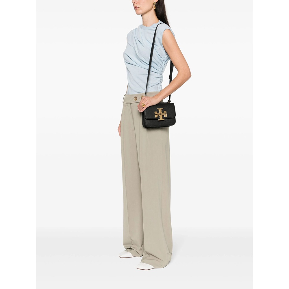 【TORY BURCH】雙T-LOGO小金磚包-黑色-細節圖5