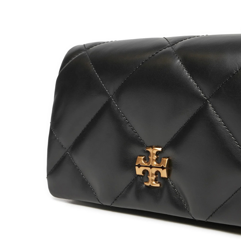 【TORY BURCH】稜格紋kira鑽石吊飾鍊包-黑色-細節圖2