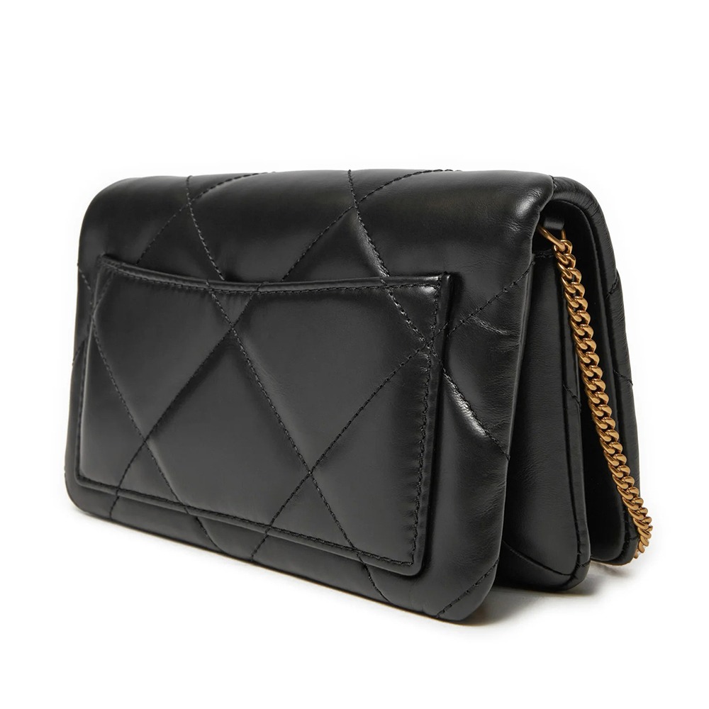 【TORY BURCH】稜格紋kira鑽石吊飾鍊包-黑色-細節圖3