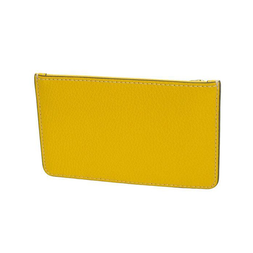 【TORY BURCH】皮革卡片零錢包-黃色-細節圖3