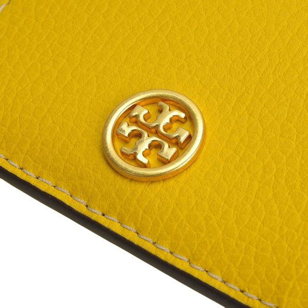 【TORY BURCH】皮革卡片零錢包-黃色-細節圖5