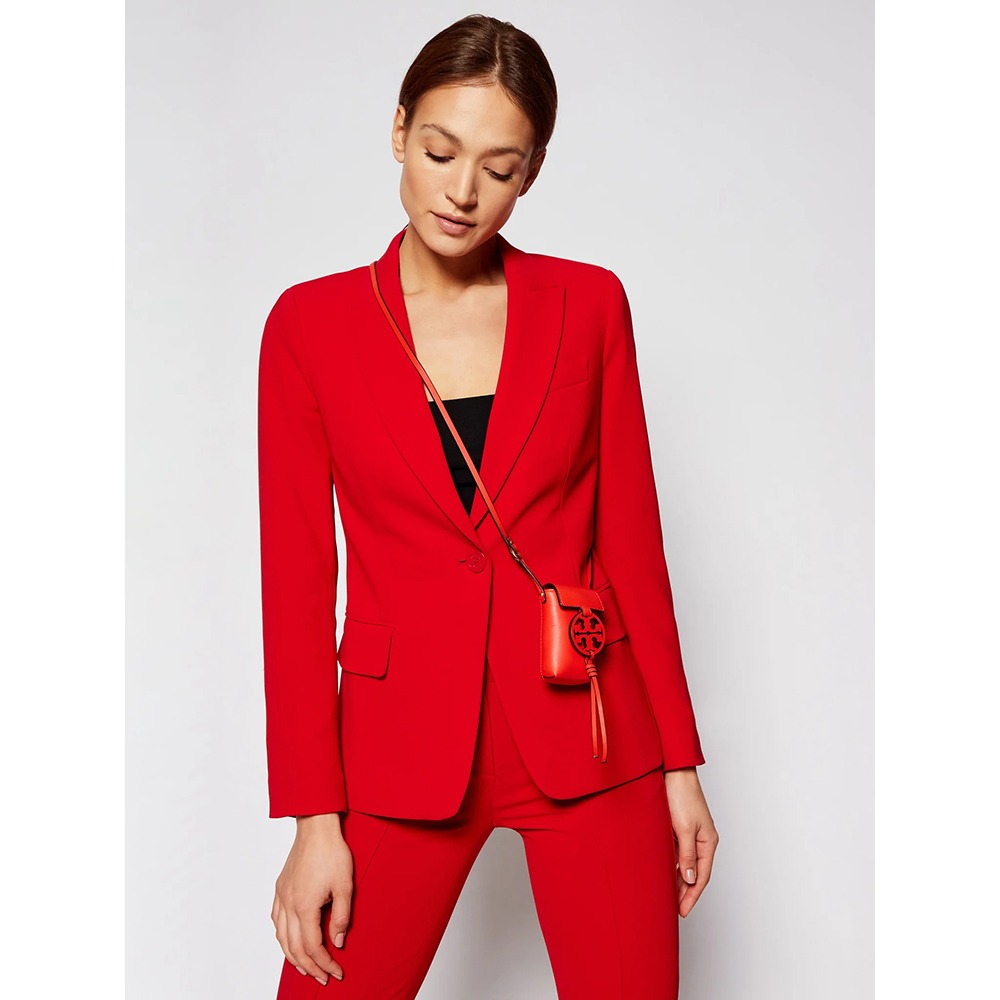 【TORY BURCH】雙T-LOGO皮革小包-紅色-細節圖6