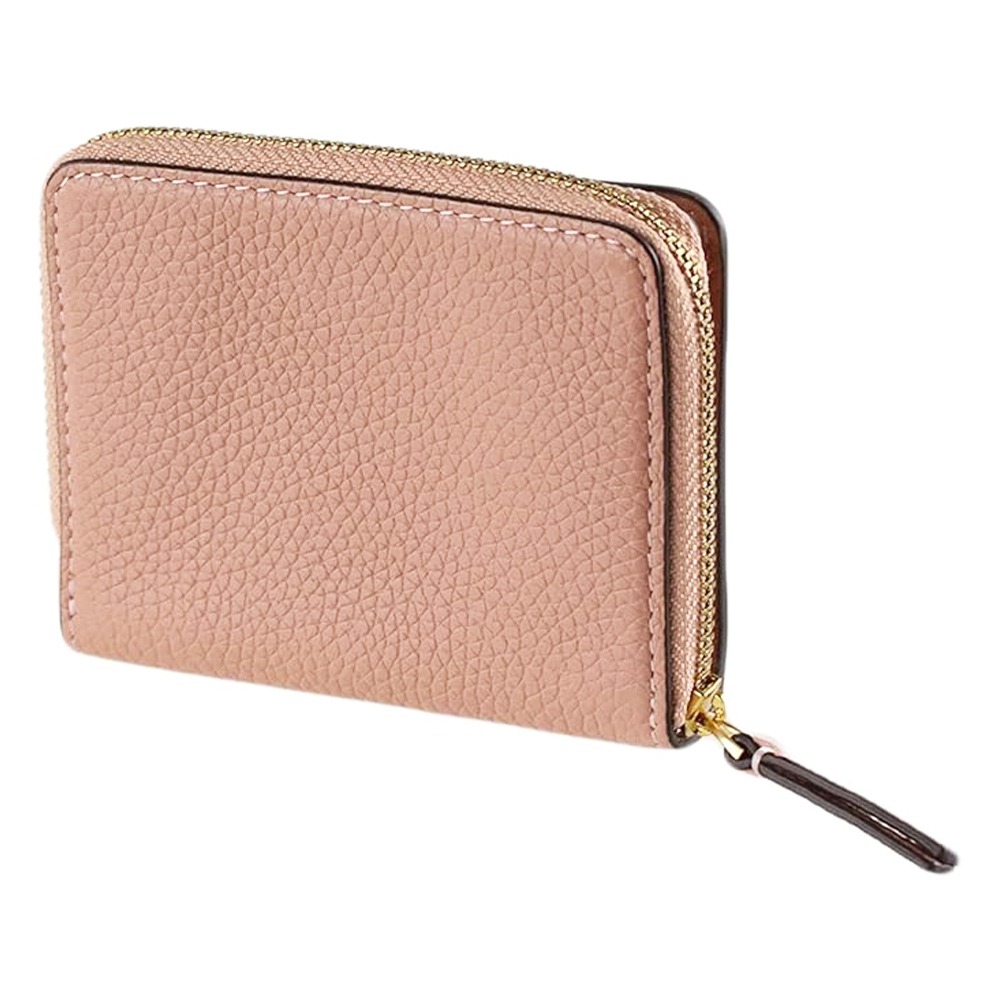 【TORY BURCH】簍空雙T LOGO零錢短夾-粉紅色-細節圖3