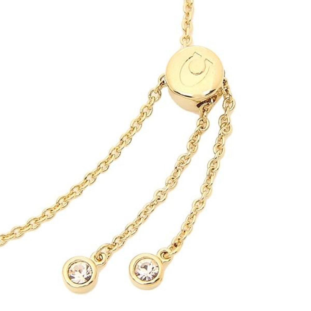 【COACH】晶鑽圓環手鍊-金色-細節圖4