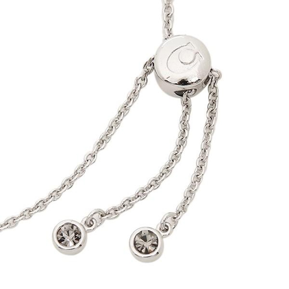 【COACH】晶鑽圓環手鍊-銀色-細節圖4