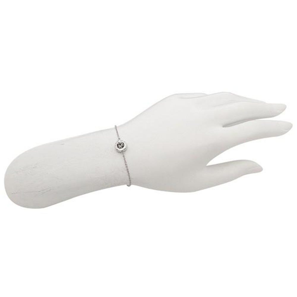 【COACH】晶鑽圓環手鍊-銀色-細節圖5