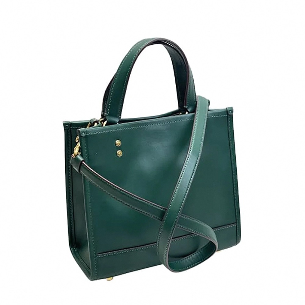 【COACH】迪士尼聯名款皮革兩用托特包-綠-細節圖3