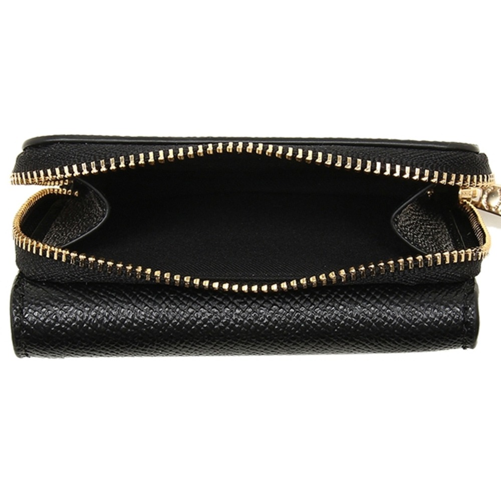 【COACH】防刮皮革三折短夾-黑-細節圖3