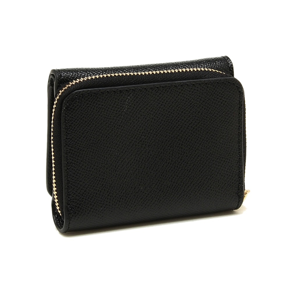 【COACH】防刮皮革三折短夾-黑-細節圖4