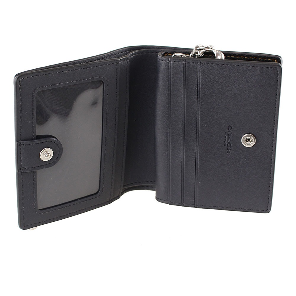 【COACH】小狗印花皮革造型短夾-黑-細節圖3