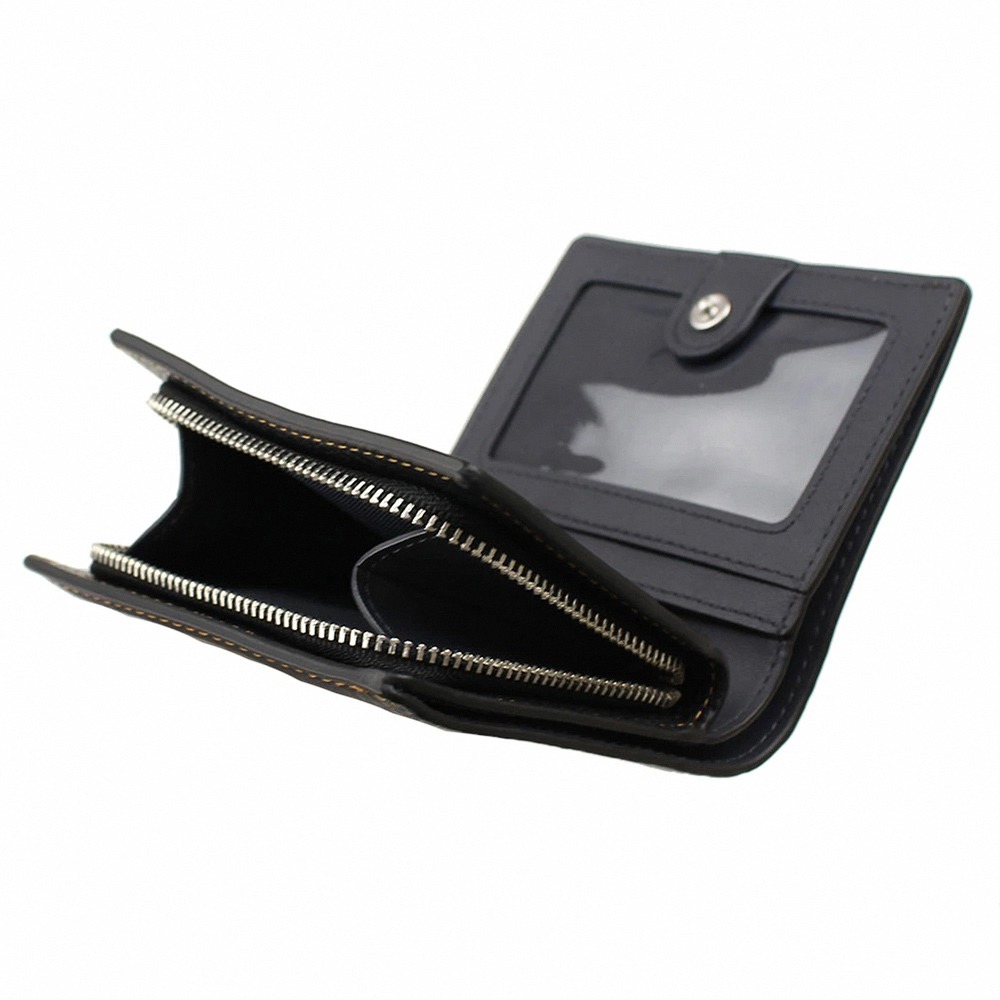 【COACH】小狗印花皮革造型短夾-黑-細節圖4