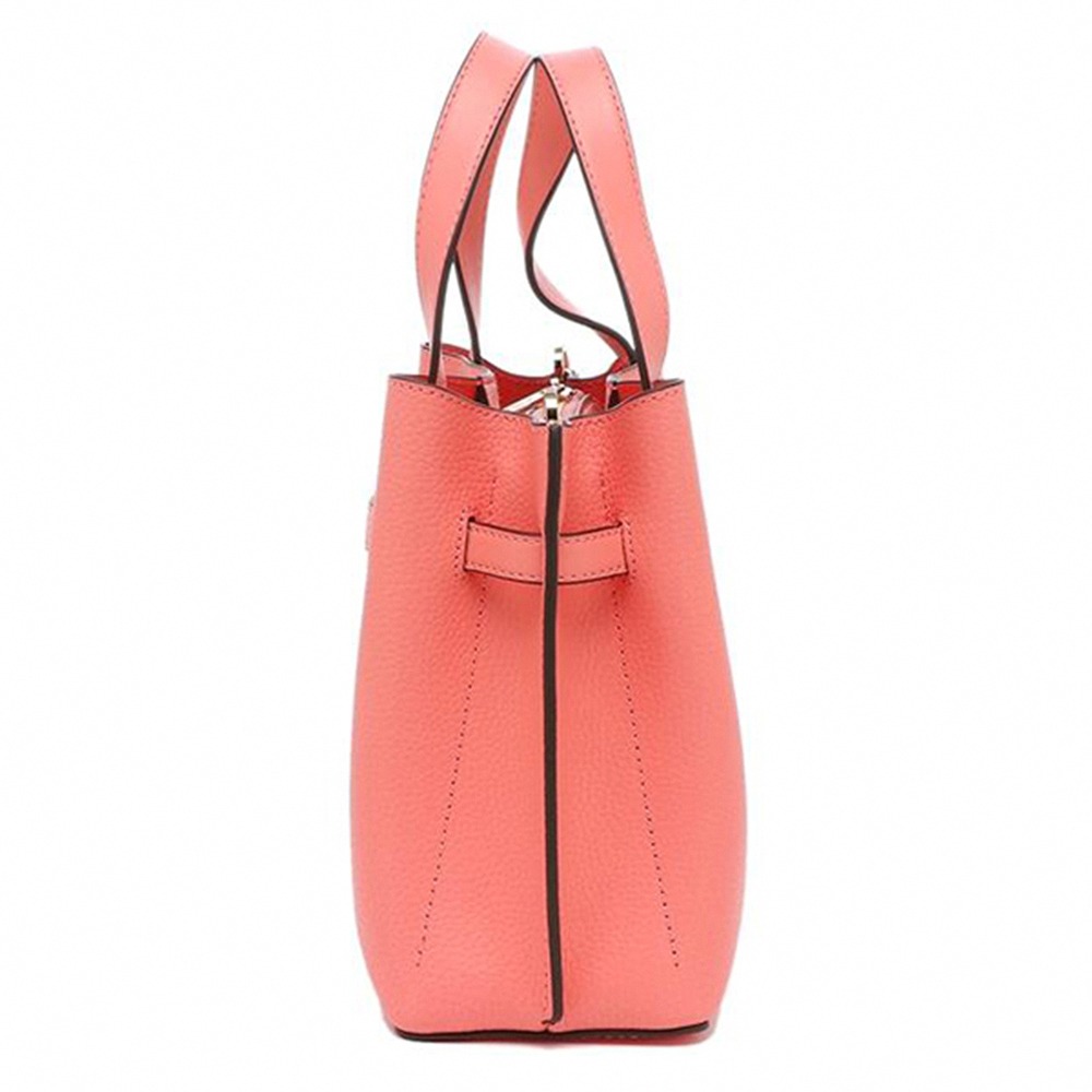 【MICHAEL KORS】造型皮革兩用包-珊瑚桔-細節圖2