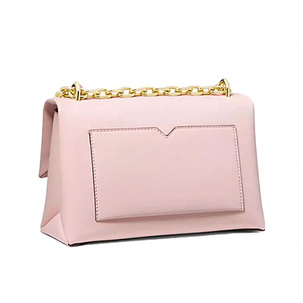 【MICHAEL KORS】翻蓋皮革肩斜兩用鍊包-粉-細節圖3