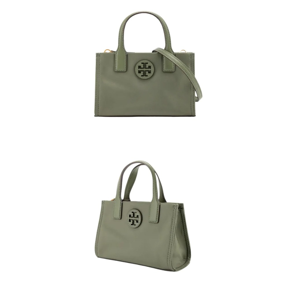 【TORY BURCH】尼龍迷你托特包/兩用包-軍綠-細節圖2