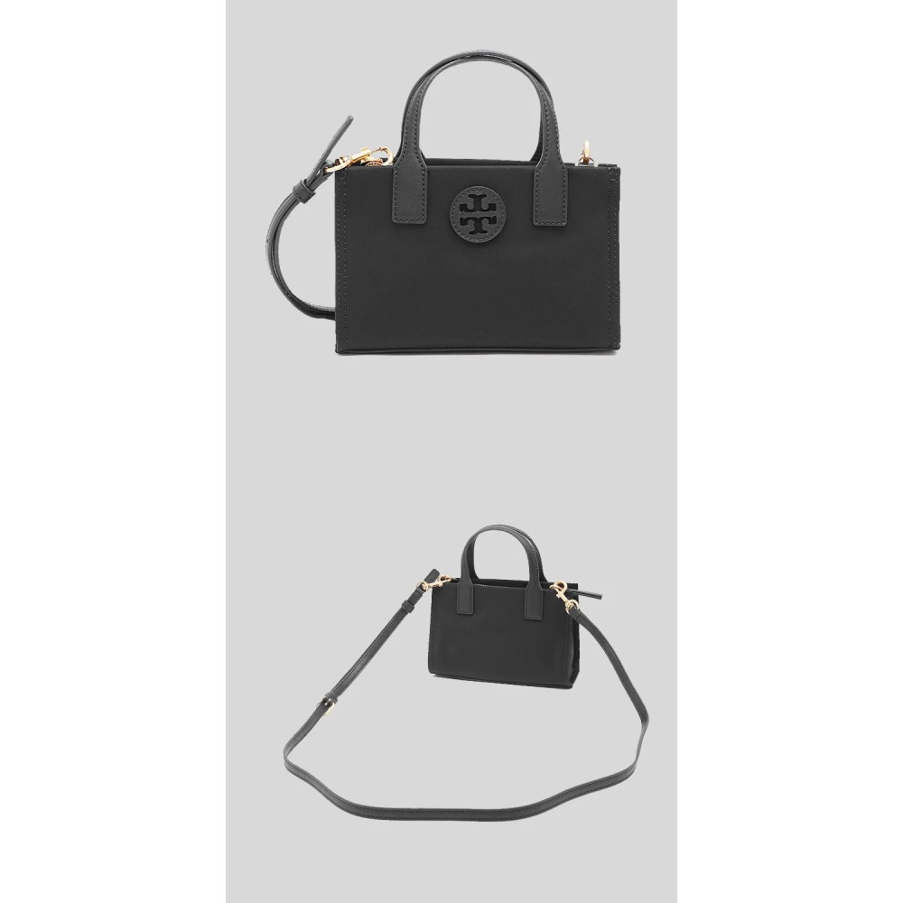 【TORY BURCH】尼龍迷你托特包/兩用包-黑-細節圖2