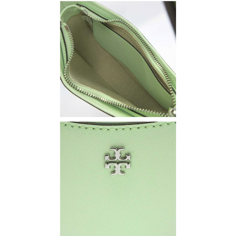 【TORY BURCH】Emerson 防刮皮革馬鞍包-薄荷綠-細節圖5