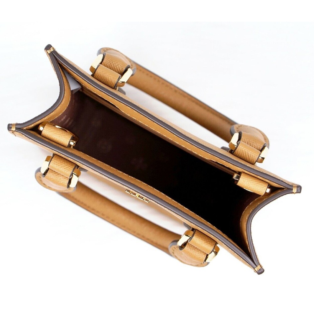 【TORY BURCH】迷你手提托特包-焦糖-細節圖2