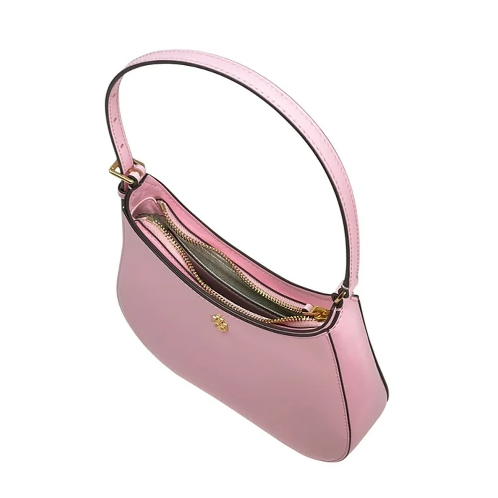 【TORY BURCH】Emerson 漆皮皮革肩背包-粉-細節圖2