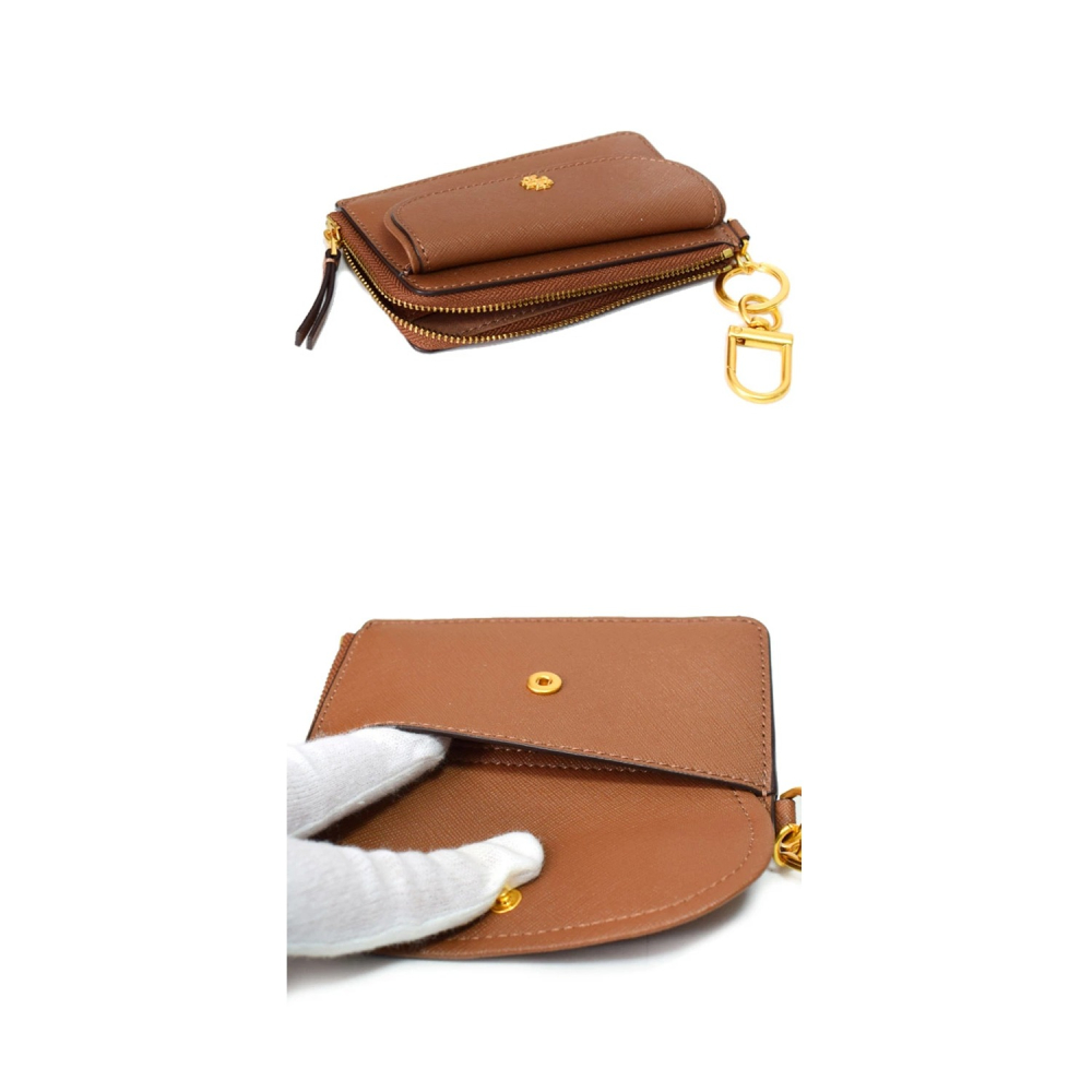 【TORY BURCH】多功能卡片零錢包-焦糖-細節圖4