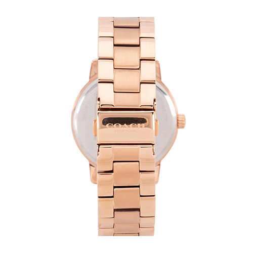 【COACH】滿版logo不鏽鋼腕錶-玫瑰金-細節圖2