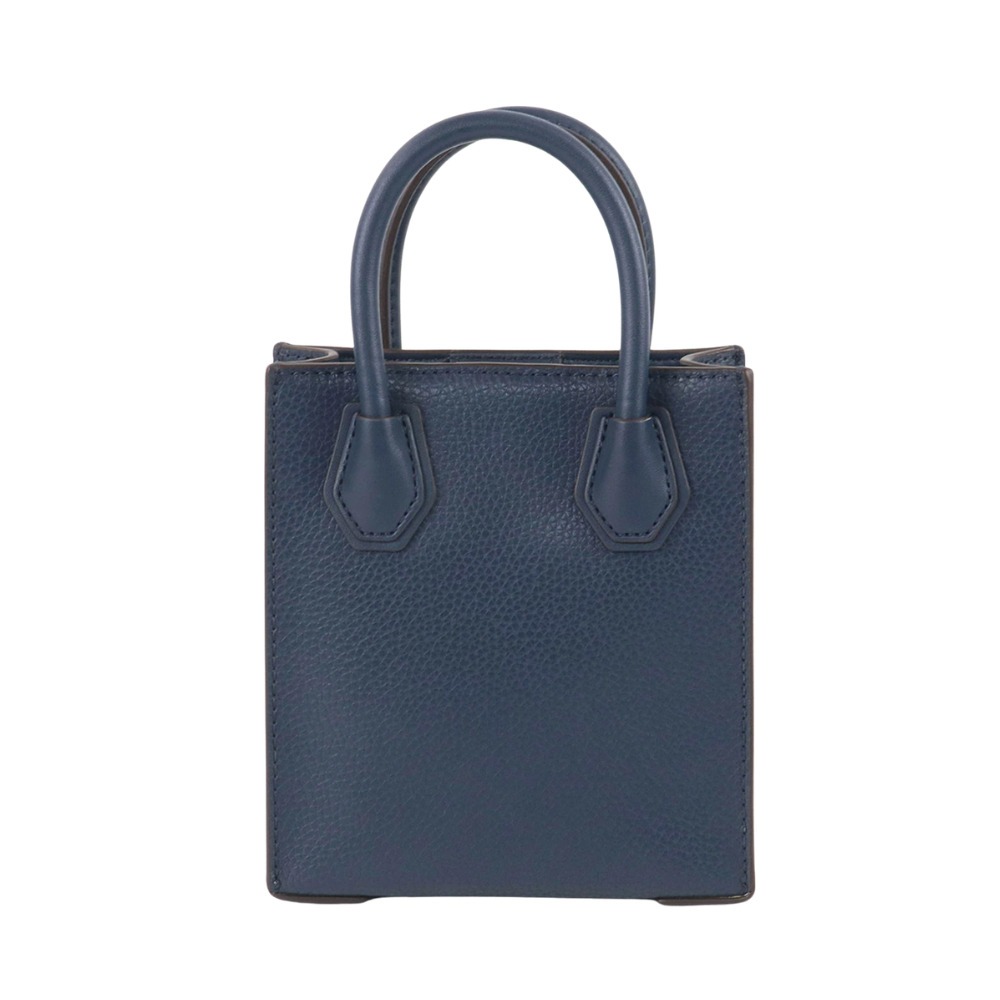 【MICHAEL KORS】極簡牛皮手提斜背二用包/手機包-海軍藍-細節圖2