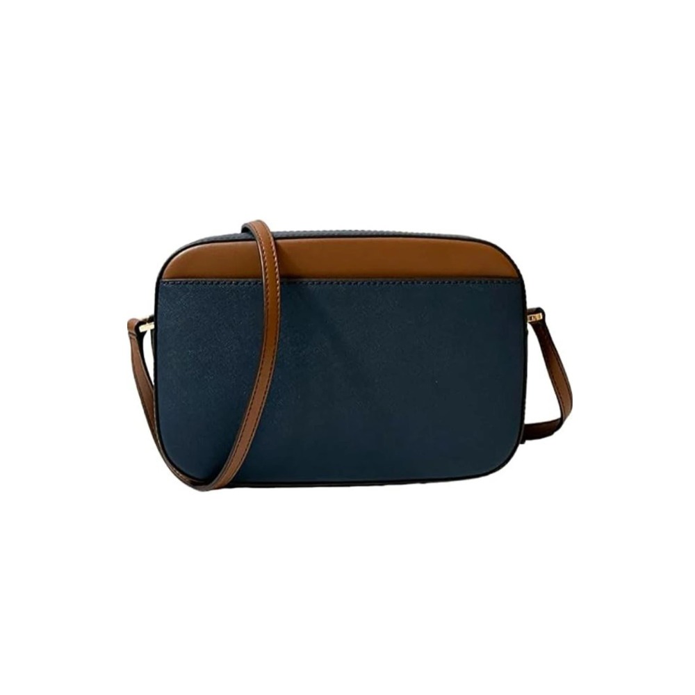 【MICHAEL KORS】Jet Set 經典防刮鍊條造型斜背包-深藍/駝撞色-細節圖5