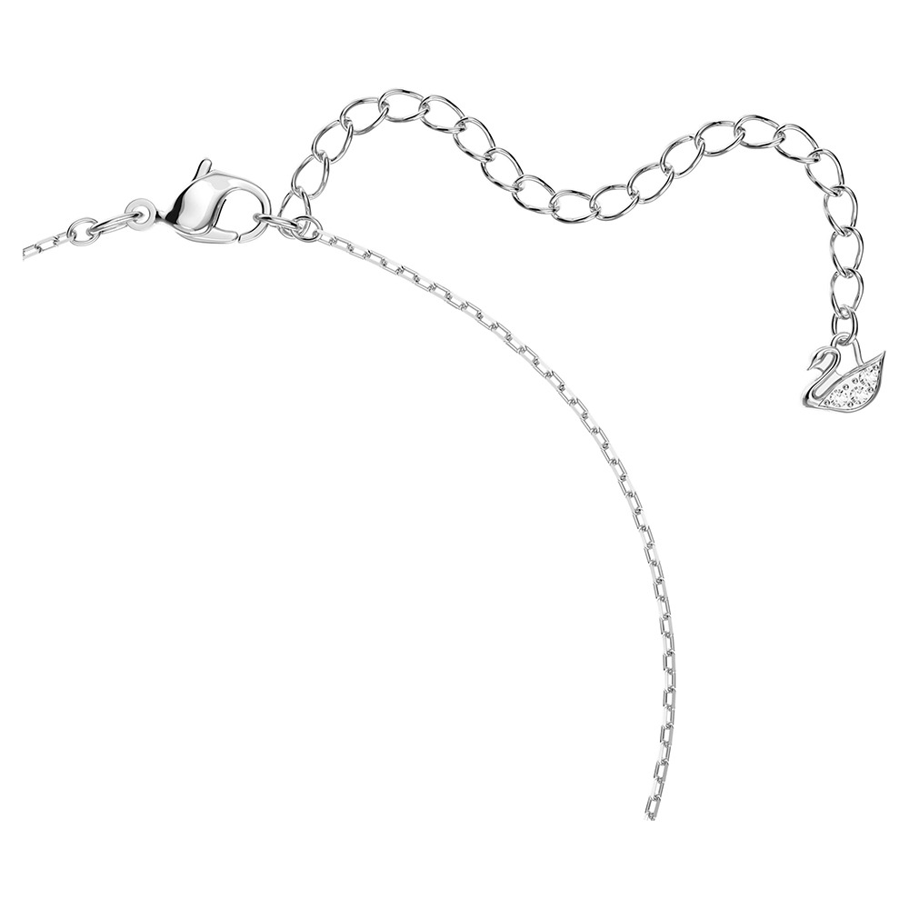 【SWAROVSKI】施華洛世奇 經典天鵝藍銀墜鍊-細節圖5