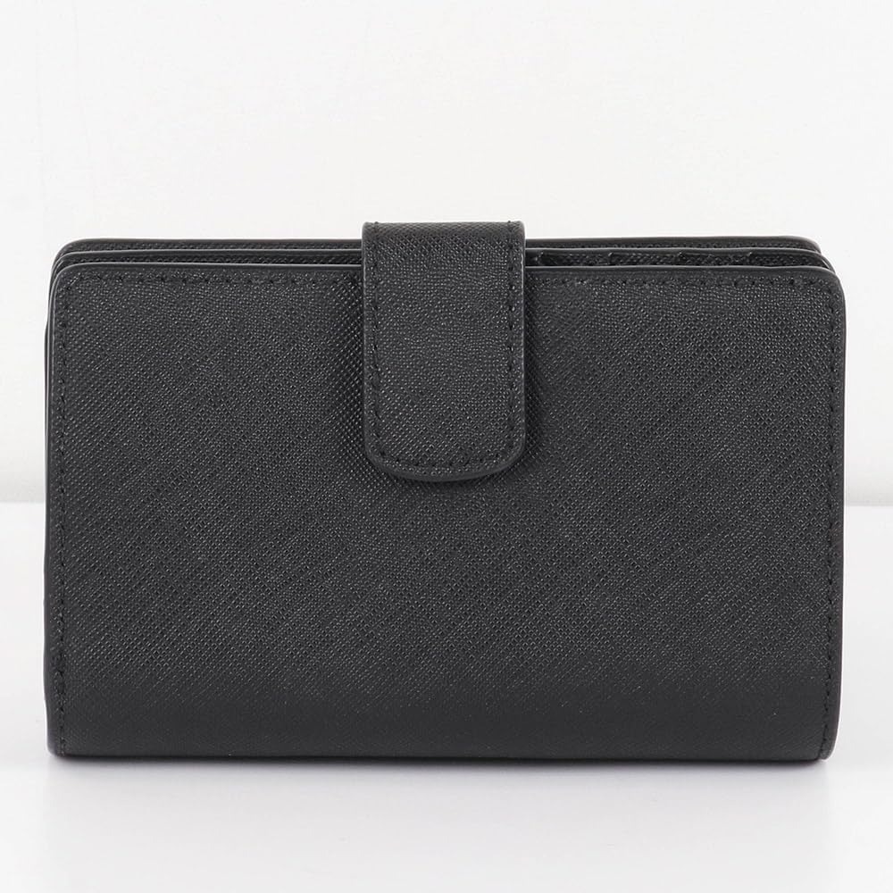 【MICHAEL KORS】防刮皮革對折中夾-黑色-細節圖2